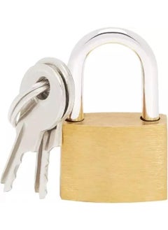 COWOX Cowox Brass Polished Weatherproof Security PadlockKeyed LockDoor Lock with 3 Keys for Tool BoxShuttersGateShopOfficeMain Door75 MM  - Image 2