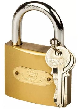 COWOX Cowox Brass Polished Weatherproof Security PadlockKeyed LockDoor Lock with 3 Keys for Tool BoxShuttersGateShopOfficeMain Door75 MM  - Image 5