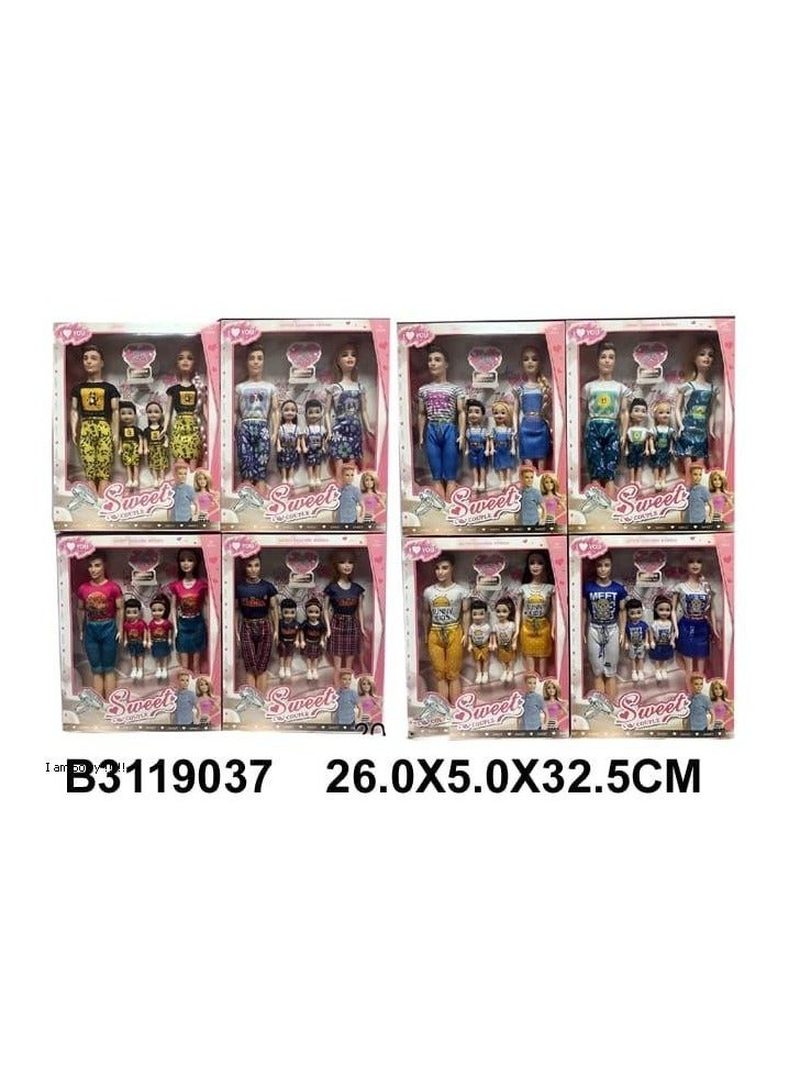 باربي علبة باربي عائلة