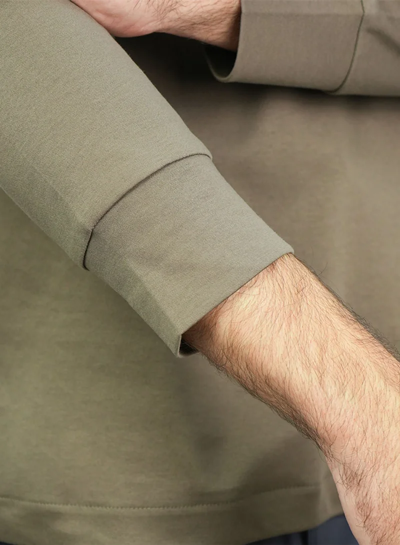 GIORDANO  Men's Regular Liquid Touch Half-Zip Tee for Men | Best Price UAE