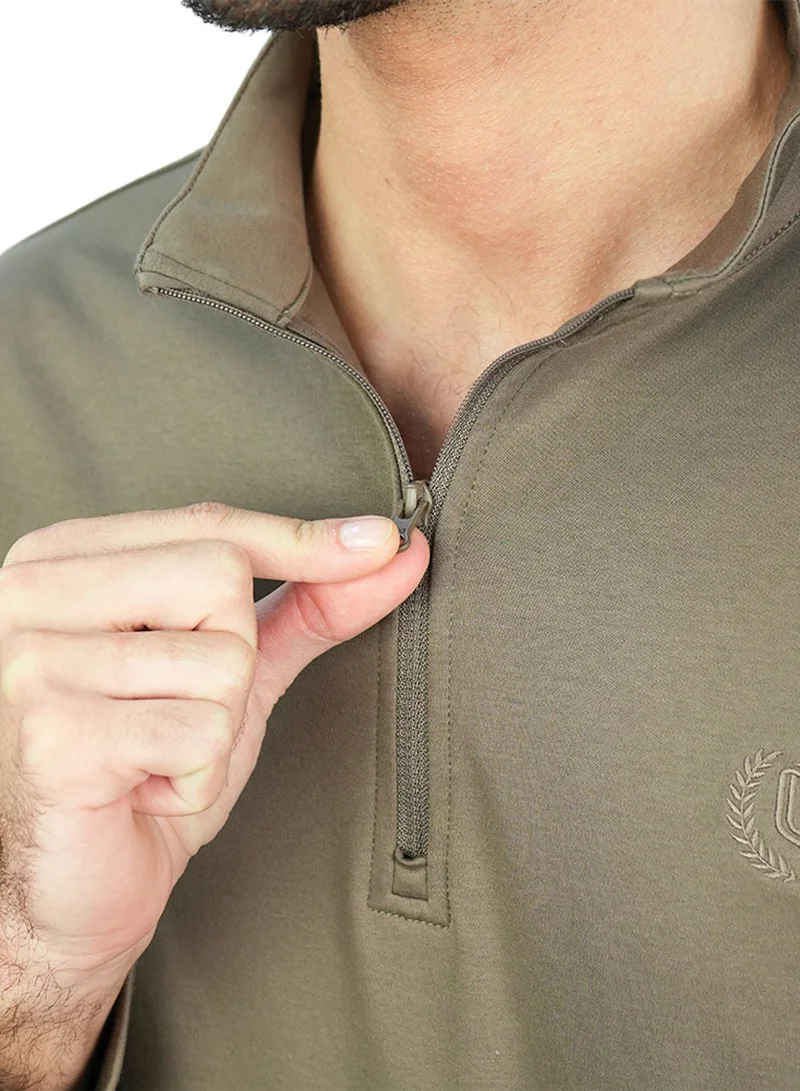 GIORDANO  Men's Regular Liquid Touch Half-Zip Tee for Men | Best Price UAE