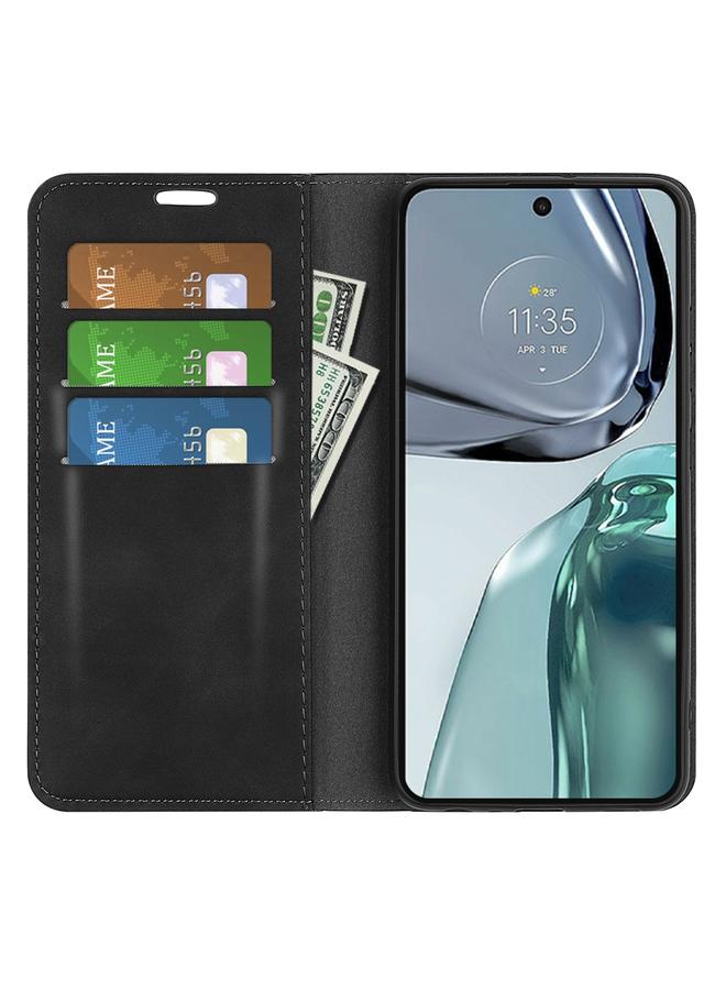 اس-توب جراب لهاتف Motorola G62 5G جراب هاتف جلدي مغناطيسي بتصميم ريترو - Image 4