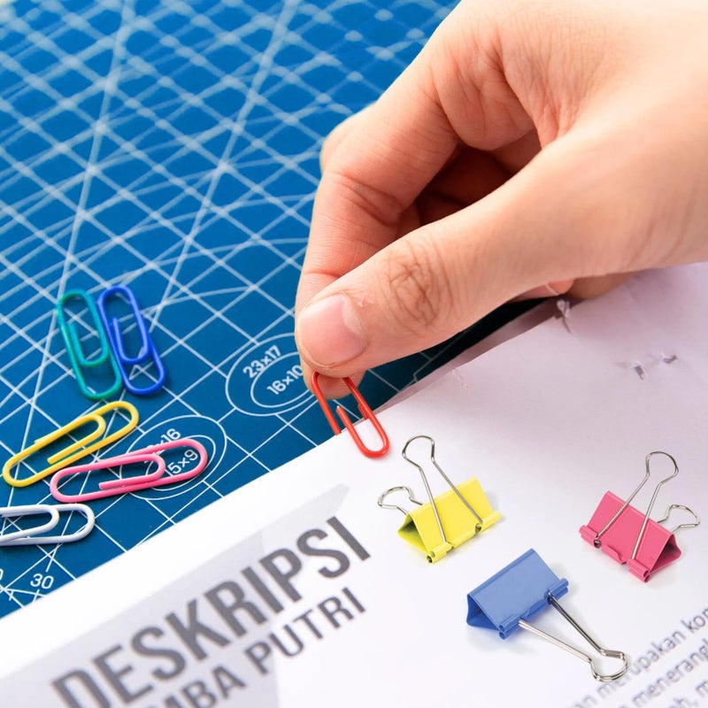 DENGXINWEI 320PCS Paper Clips Binder Clips,Colored Paperclips and BinderClips Assorted Sizes(S/M/L),Colored Office Clips Set,Paper Clamps,Colorful Binder Clips for Office School Supplies Document Organizing - Image 5