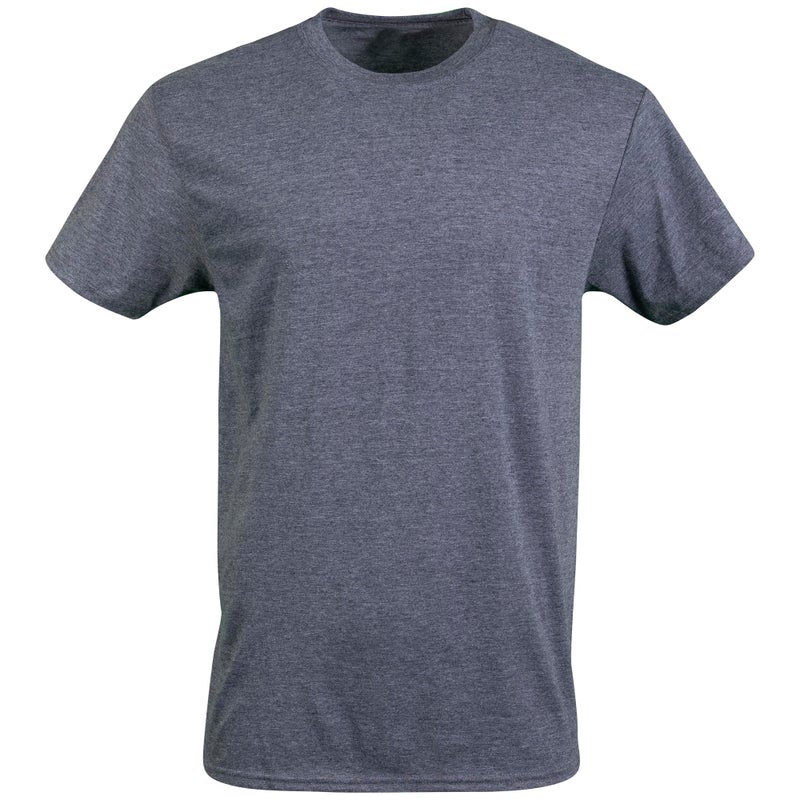 Gildan Men's Crew T-Shirts, Multipack, Style G1100, Navy/Heather Navy/Indigo Blue (5-Pack), Medium - Image 4