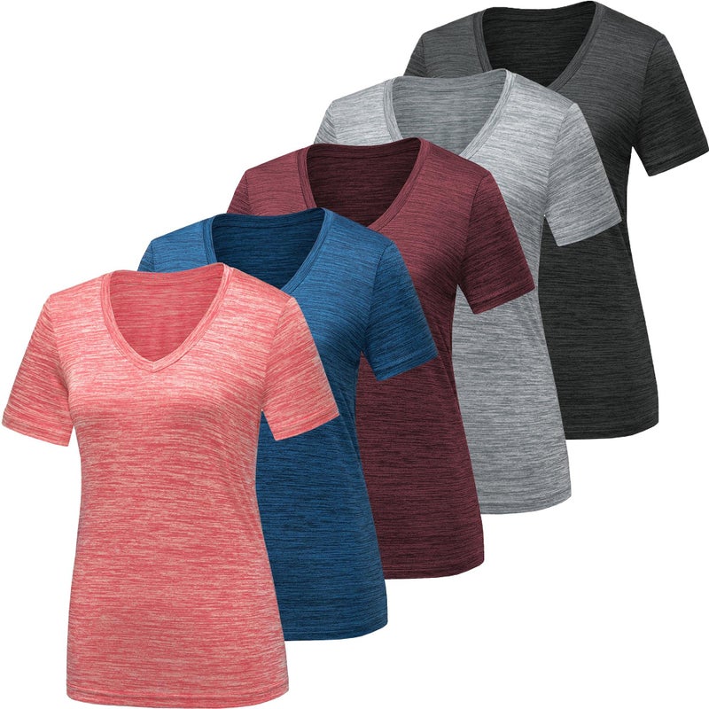 BALENNZ Workout Shirts for Women, Moisture Wicking Quick Dry Active Athletic Women's Gym Performance T Shirts - Image 1