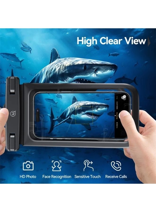 Usams Universal 7-Inch Double Pack Waterproof Mobile Phone Pouch Case with Lanyard – IPX8 Certified Floating Dry Bag with Double Lock Seal for iPhone, Samsung, Huawei – Touchscreen Friendly, Dustproof, Sandproof for Swimming, Beach & Underwater Use  - Image 4