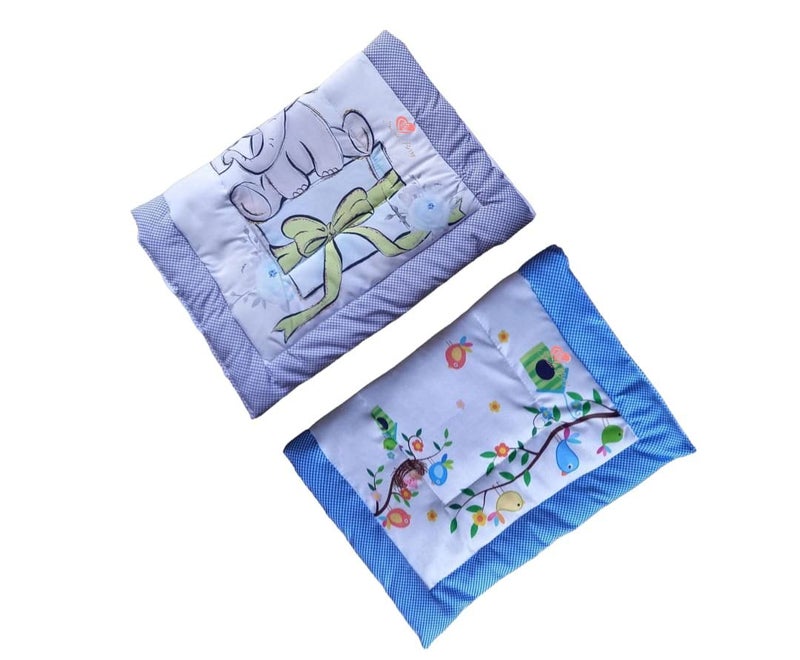 SmallBerry™ Newborn Baby Godadi Bedding Set with Mattress | Multi-Color & Design for Infants | Pack of 2 | Cozy Nursery Essentials for Your Precious Bundle of Joy (Eleph&House) - Image 2