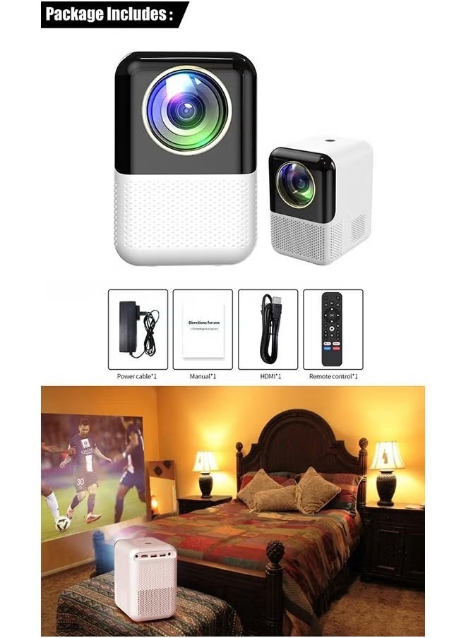 【Auto Focus】Mini Projector, Android 10 WiFi6 BT 5.0 Electronic Focus Portable Projector Full HD Support , Home Theater Projector Compatible with TV Stick/Smartphone/HDMI/USB