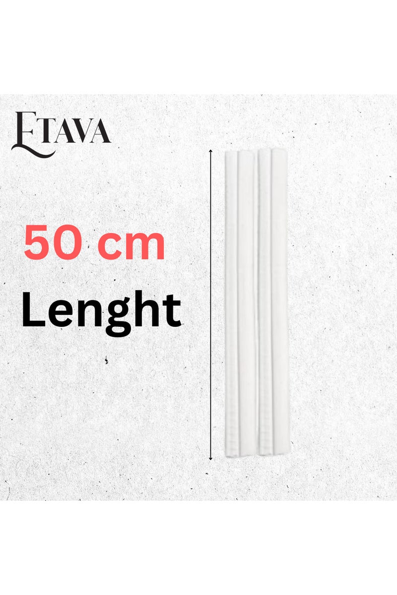ETAVA Car Door Edge Guard Rubber Clip (2 Pcs, 50cm Each) | U Shape Anti-Collision Bumper Strip | Universal Fit – No Glue – Scratch Protector for Most Cars – White - Image 3