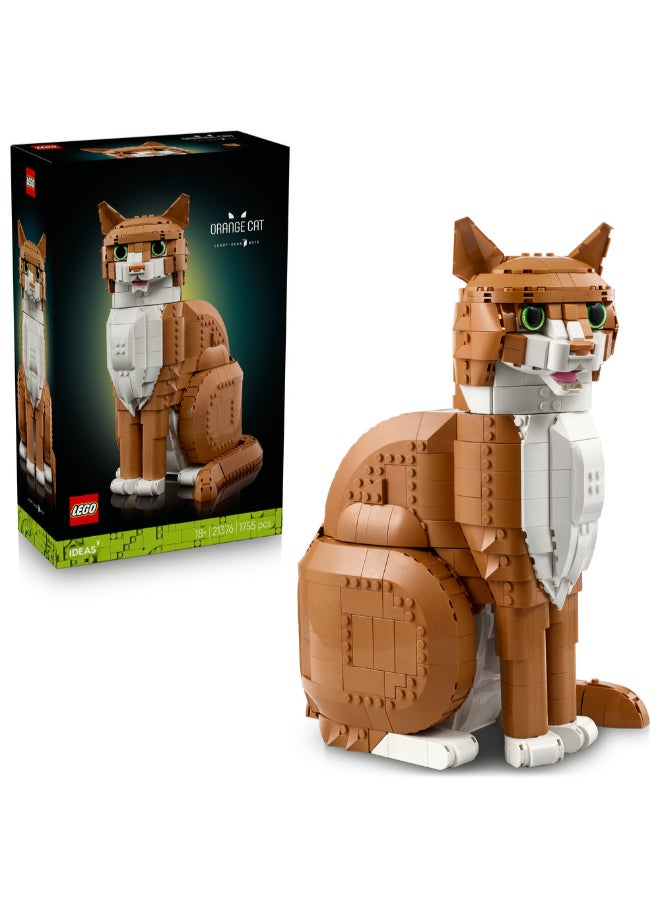LEGO Ideas Orange Cat, Animal Figure Building Set 21376 (Age 18+, 1755 Pieces) - Image 1