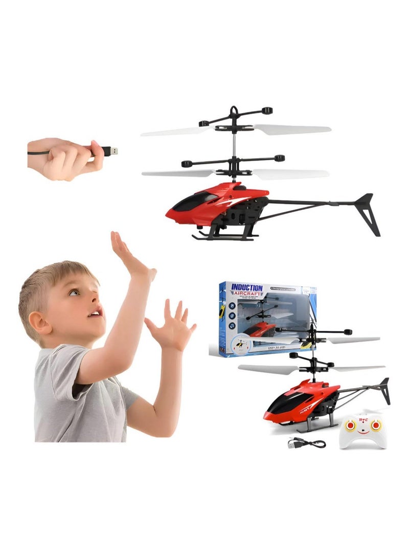 توي لاند لعبة طائرة هليكوبتر RC قابلة لإعادة الشحن تعمل بالأشعة تحت الحمراء مع جهاز تحكم عن بعد وشاحن USB - أحمر - Image 2