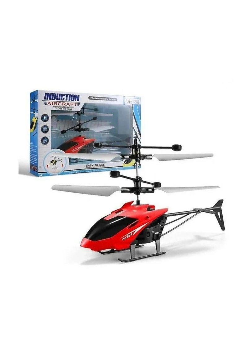 توي لاند لعبة طائرة هليكوبتر RC قابلة لإعادة الشحن تعمل بالأشعة تحت الحمراء مع جهاز تحكم عن بعد وشاحن USB - أحمر - Image 1