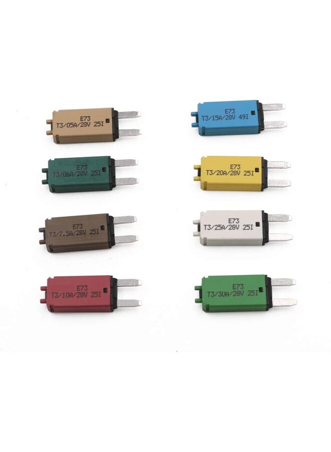 Generic (8pcs) Manual Reset Mini ATM Blade Style Circuit Breakers Footprint Circuit Protector 5A 6A 7.5A 10A 15A 20A 25A 30A  - Image 2