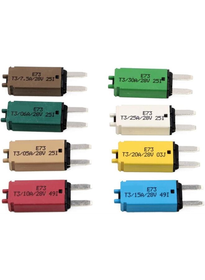 Generic (8pcs) Manual Reset Mini ATM Blade Style Circuit Breakers Footprint Circuit Protector 5A 6A 7.5A 10A 15A 20A 25A 30A  - Image 3