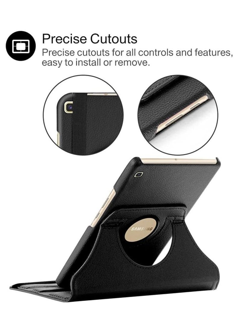 360 Degree Rotating PU Leather Case Cover For Samsung Galaxy Tab Tab A7 Lite Black - Image 2
