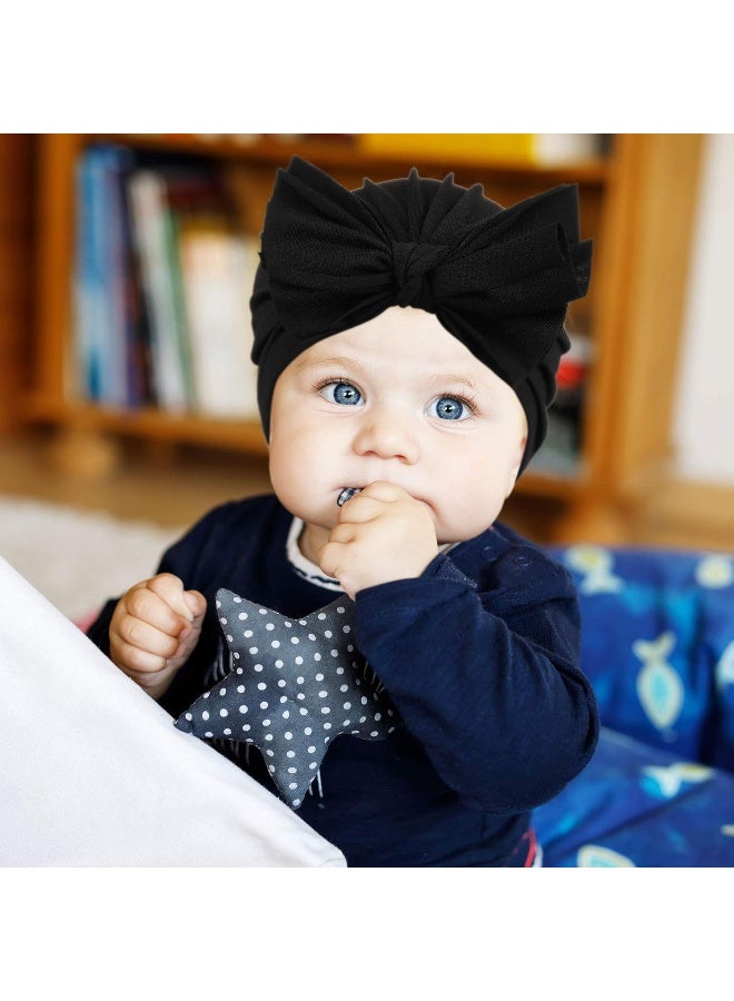 Geyoga Geyoga 3 Pieces Baby Bow Knot Turban Hats Beanie Headwraps for Toddlers Girls  - Image 5