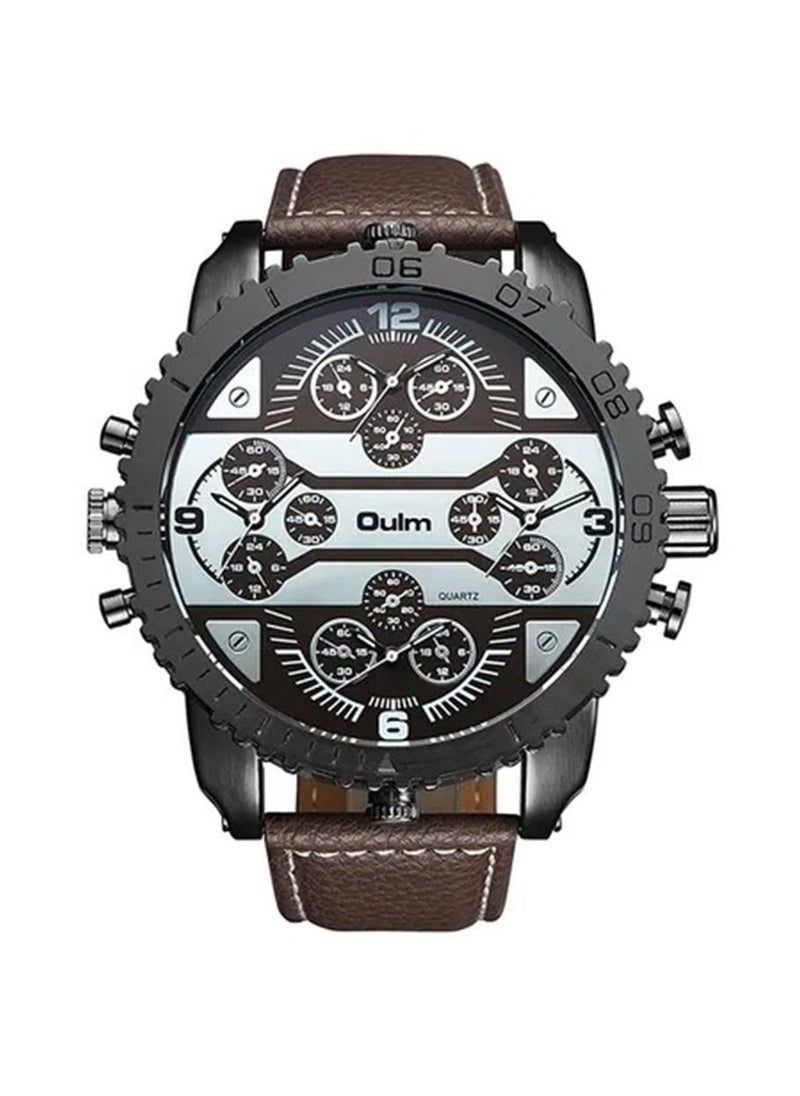 Oulm Watches Big Dial Men's Watch Oulm Four World Time Fashion Watch  - Image 2