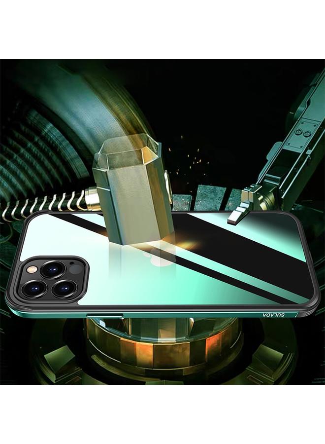 SULADA Case For iPhone 12 mini Aviation Aluminum Frame Nano Glass TPU Case - Image 5