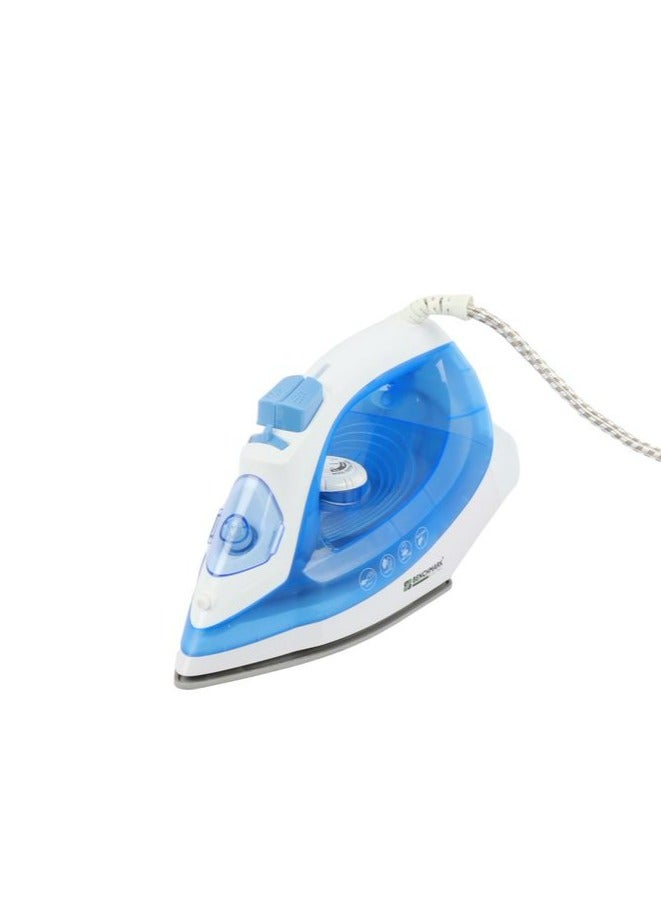 Benchmark Steam iron, ceramic soleplate, dry ironing function, spray and steam function, 2000 watts, blue - Image 2