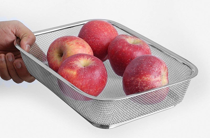 Shopobox Stainless Steel SS Square Fridge Basket with Mesh ReinforcementProtector - Image 4
