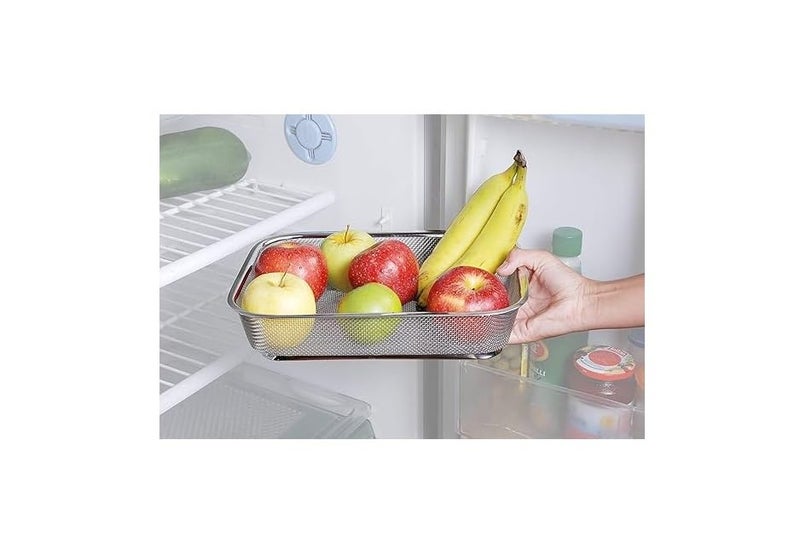 Shopobox Stainless Steel SS Square Fridge Basket with Mesh ReinforcementProtector - Image 5