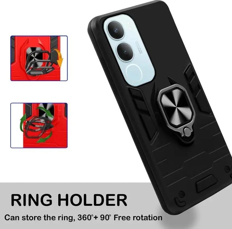 AIBEX Armor Back Cover Compatible for Vivo Y29 5G| Rugged Shockproof Case with Ring Holder & Kickstand | Military-Grade Protection | Magnetic Car Mount Compatible - Image 2