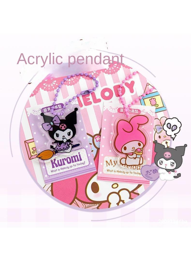 kuromi طقم القرطاسية دليل سكربوكينغ منظم، دفتر ملاحظات محمول، شريط، مسطرة، قلم، وملصقات هدايا مثالية لعيد الميلاد للفتيات من سن 4-12، هدية مثالية للأطفال للعودة إلى المدرسة (كورومي) - Image 5