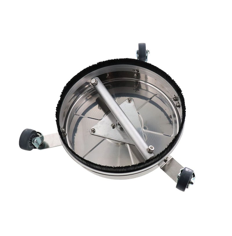 Erie Tools 12" Stainless Steel Surface Cleaner with Wheels for Hot Cold Water Pressure Washer 4000 PSI 8 GPM No Wand - Image 2