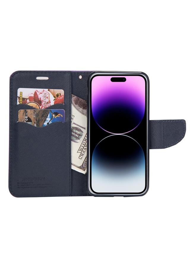 S-TOP Case For iPhone 14 Pro Max Mercury Contrast Color Splicing Leather Phone Case - Image 4