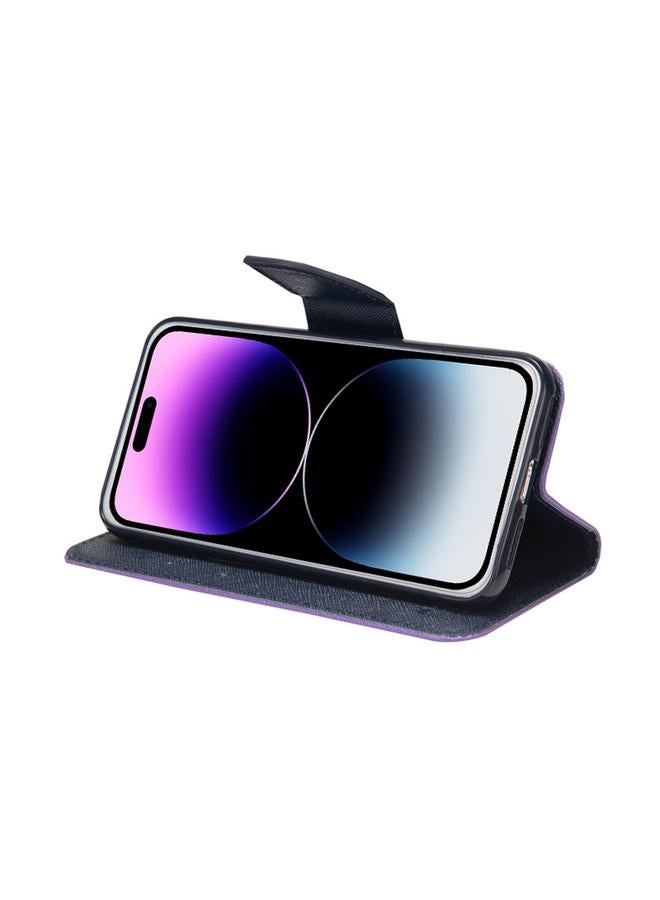 S-TOP Case For iPhone 14 Pro Max Mercury Contrast Color Splicing Leather Phone Case - Image 5