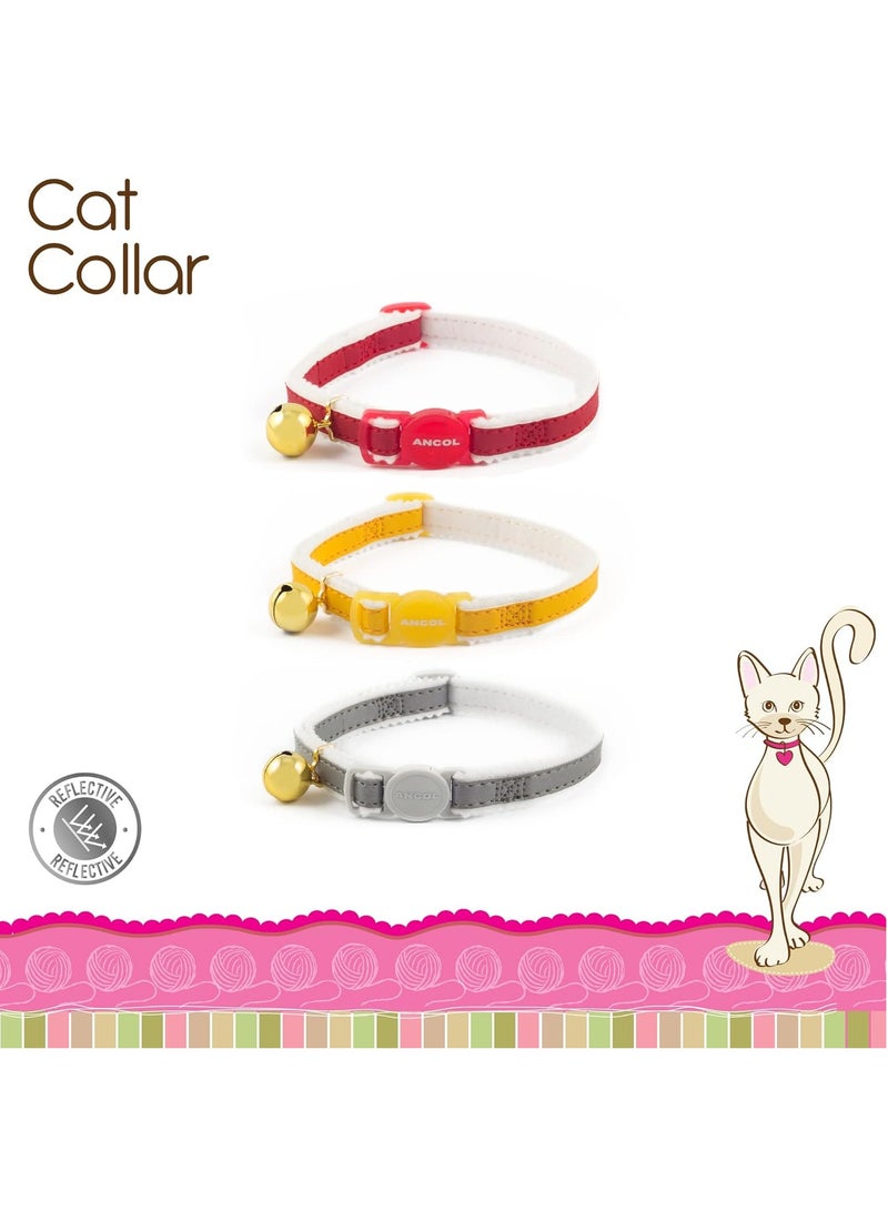 طوق قطط مزود بمشبك أمان عاكس باللون الأصفر 10 مل - Image 2