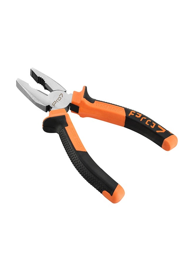 LAWAZIM Pro7 Combination Plier -6inch, Black and Orange - Rubber Handle Lineman Plier with Gripping, Twisting, Bending & Cutting Functions - Ideal for Electrical Work, Construction, Household Repairs - Image 3