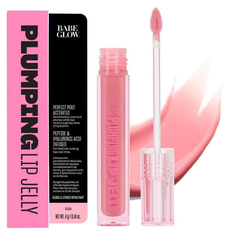 BABE ORIGINAL Glow Plumping Lip Jelly For Thicker Lips - High Shine Lip Gloss for Moisturizing, Hydrating and Soothing Lips, Blush - Image 1