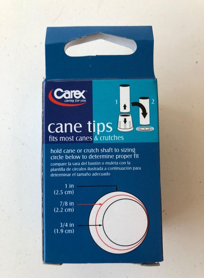 Carex Cane Tips, Standard, Natural Rubber, Black, 3/4", Pack of 5 - Image 2