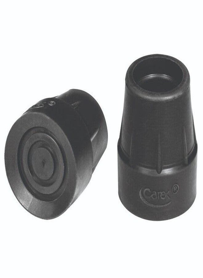 Carex Cane Tips, Standard, Natural Rubber, Black, 3/4", Pack of 5 - Image 3