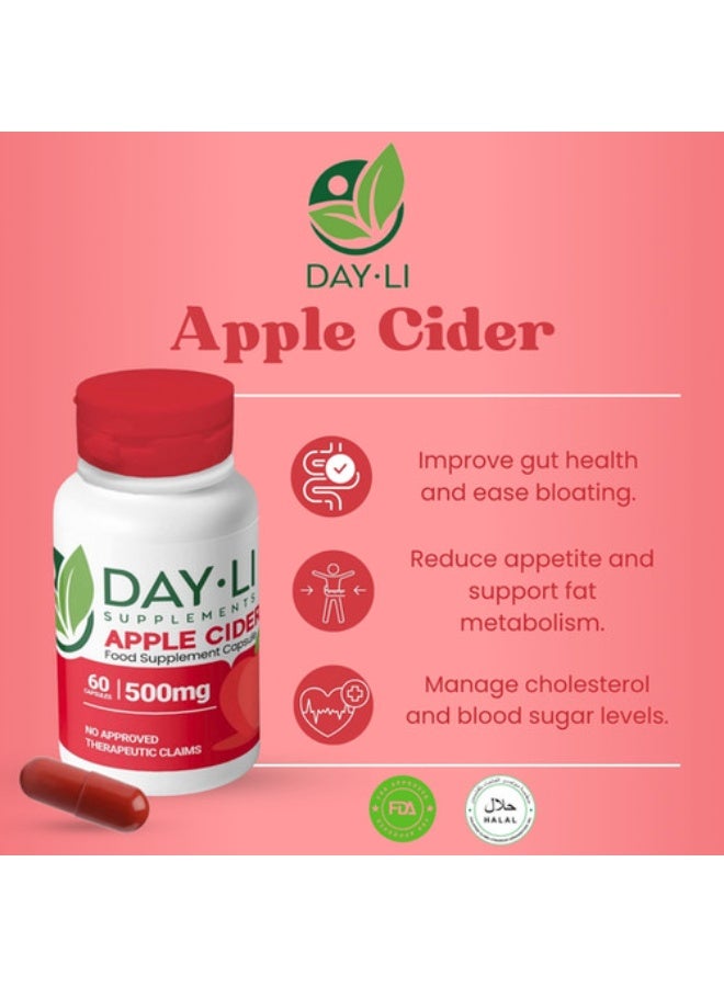 Day.Li Supplements Apple Cider 700mg 60 Capsules
