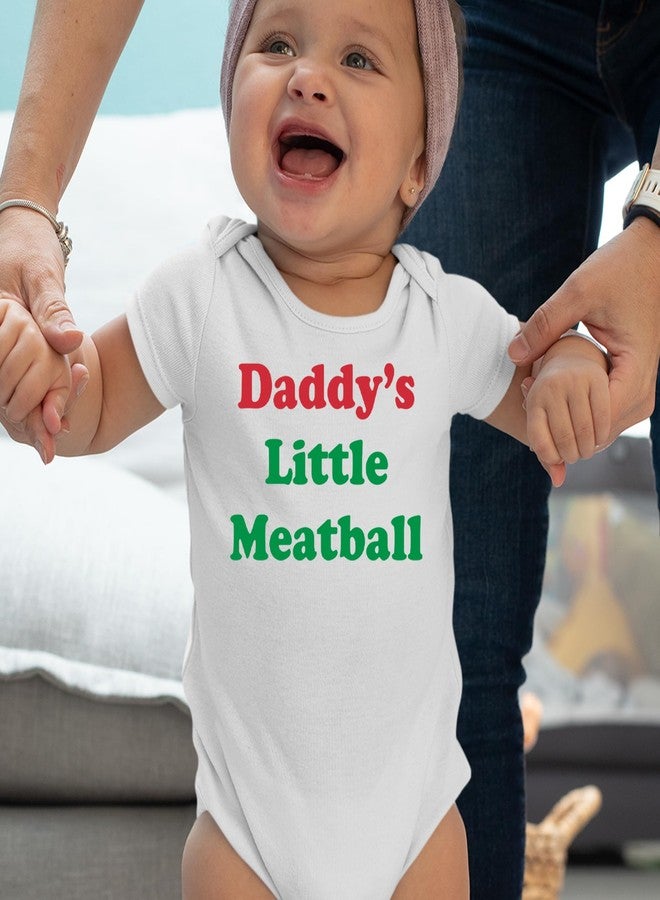 The Pxv One-Piece Daddy's Little Meatball Newborn White Romper - Image 2