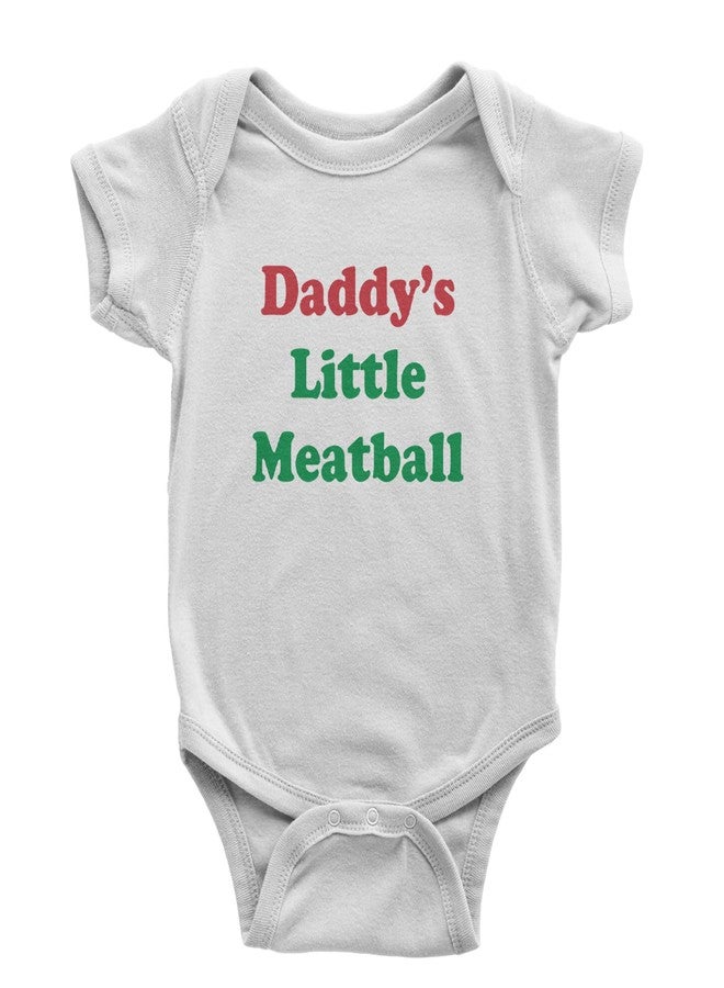 The Pxv One-Piece Daddy's Little Meatball Newborn White Romper - Image 1