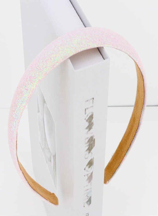 Semato Pink Glitter Headbands for Girls Sparkly Wide Headband Cute Non Slip Headbands Bling Hairband for Little Girl Hair Accessories - Image 3