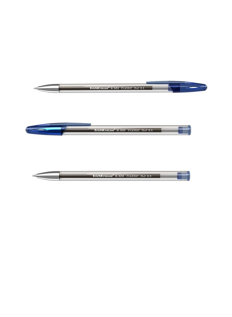 ErichKrause Gel ink pen R-301 Gel Stick Classic 0.5, ink color: blue (box 12 pcs.) - Image 2