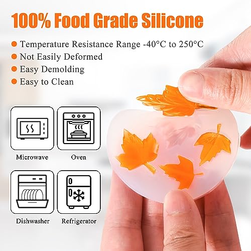 KVCSYAW 7 Pcs Pumpkin Candle Molds - Halloween & Thanksgiving Silicone Molds for DIY Craft Making Decoration Supplies - Image 3
