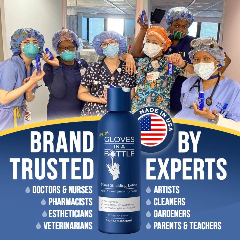 Gloves in a Bottle Shielding Lotion for Dry Itchy Skin Grease-Less and Unscented, 8 Fl Oz, Pack of 2 - Image 5