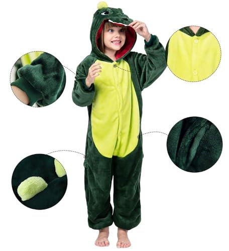 Seawhisper Dinosaur Costume for Kids Boys Girls Dino Onesie Suit Animal Jumpsuit Halloween - Image 4