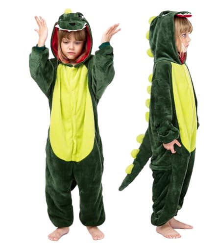Seawhisper Dinosaur Costume for Kids Boys Girls Dino Onesie Suit Animal Jumpsuit Halloween - Image 1
