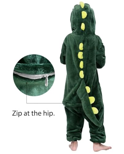 Seawhisper Dinosaur Costume for Kids Boys Girls Dino Onesie Suit Animal Jumpsuit Halloween - Image 3