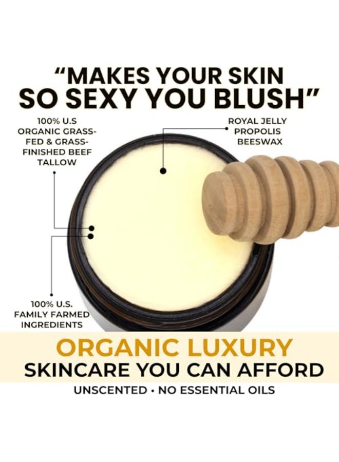 HIDE & HIVE HIDE HIVE Whipped Tallow Balm GrassFed Moisture for Face Body Hands Organic Beef Tallow for Skin with Royal Jelly Propolis Clean NonGreasy Balm for Dry Sensitive Skin - Image 3