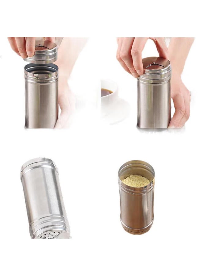 Extreme Space Jidu Kongjian Stainless Steel Barbecue Seasoning Container, Spice Shaker Bottle, Pepper Powder Seasoning Box, Spice Bottle, Cumin Bottle, Commercial And Home Use Condiment Container, Salt Shaker, Extended Large Rotating Model - Image 3