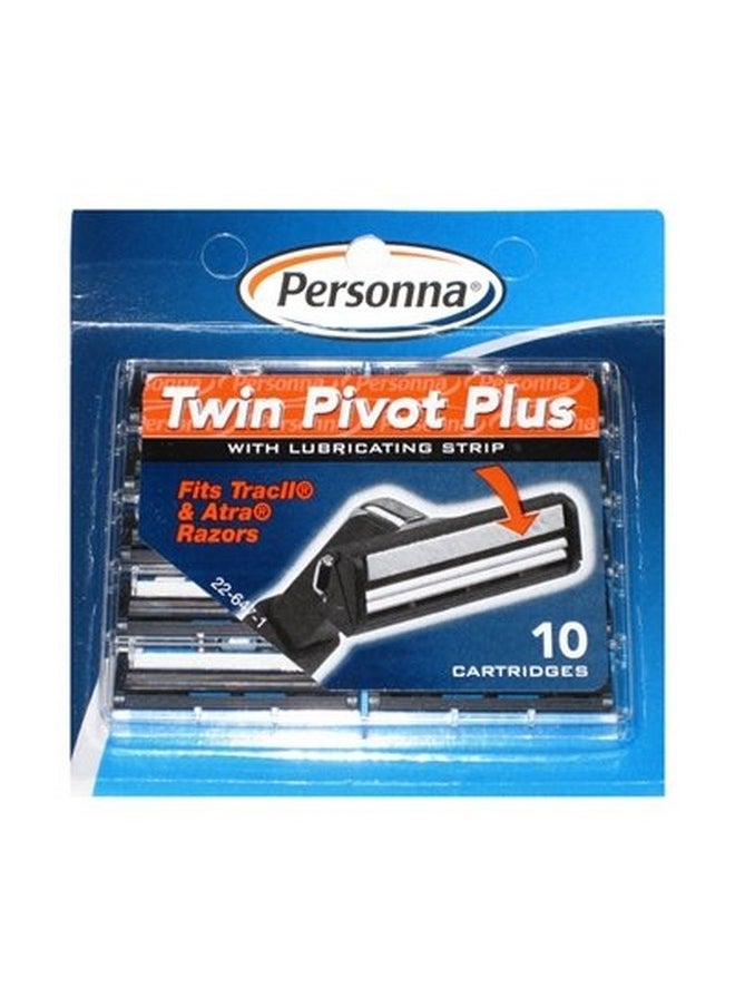 Personna - 60 Personna Twin Pivot Plus Cartridges With Lubricating Strip For Atra & Trac Ii Razors 6 Packs Of 10 Blades - Image 1