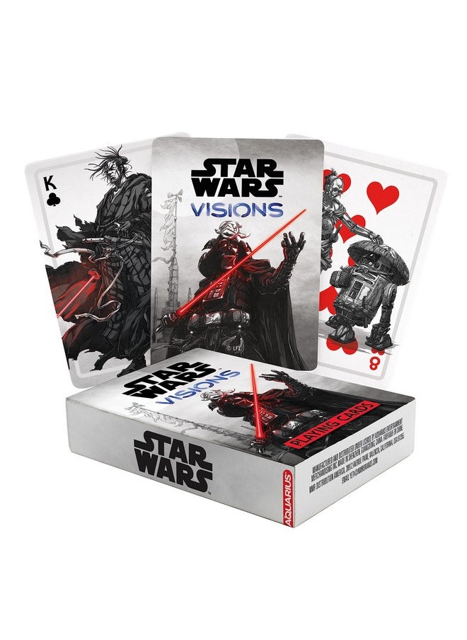 Aquarius Star Wars Visions Playing Cards - Star Wars Themed Deck Of Cards For Your Favorite Card Games - Officially Licensed Star Wars Merchandise & Collectibles  - Image 1