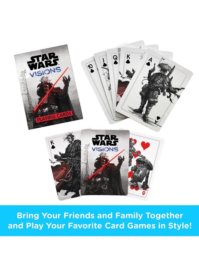 Aquarius Star Wars Visions Playing Cards - Star Wars Themed Deck Of Cards For Your Favorite Card Games - Officially Licensed Star Wars Merchandise & Collectibles  - Image 2